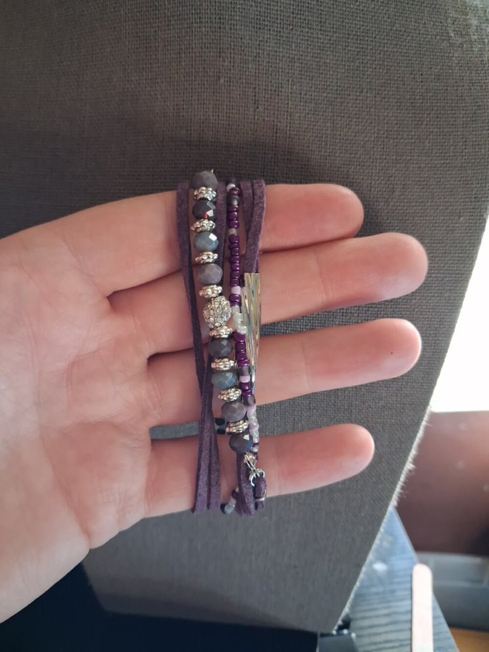7 inch Purple Magnetic bracelet